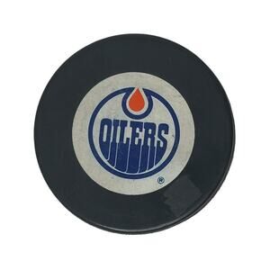 Edmonton Oilers Vintage Logo NHL Hockey Puck Trench Mfg